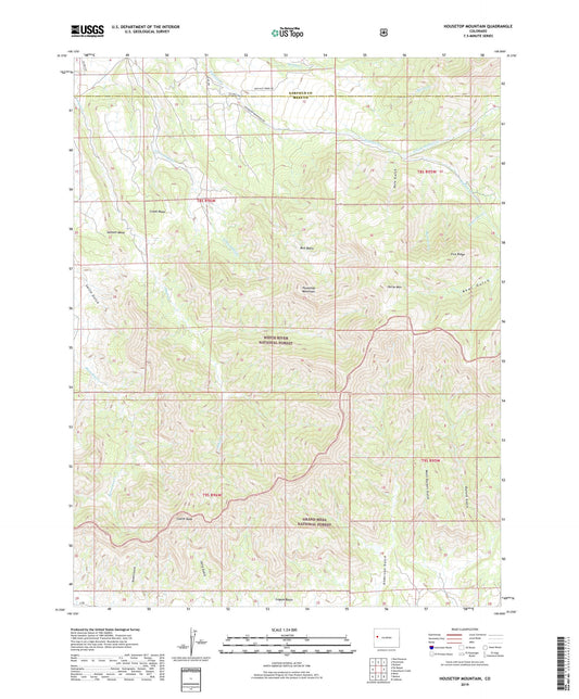 Housetop Mountain Colorado US Topo Map Image