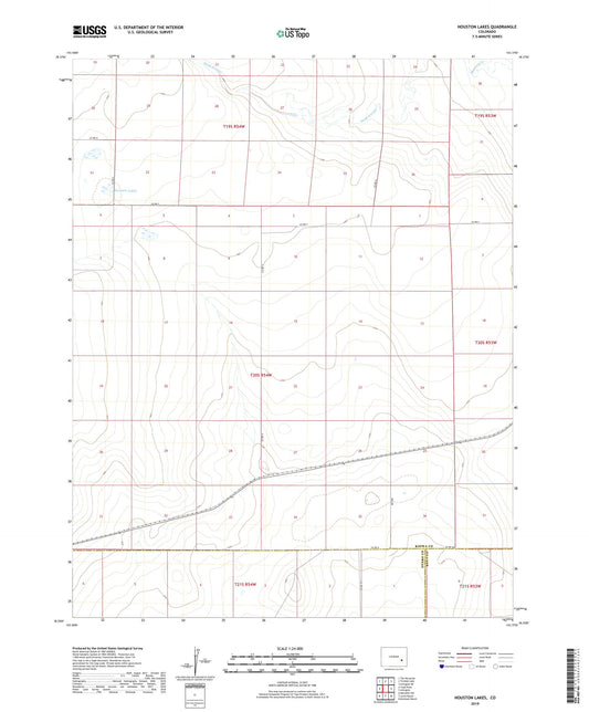 Houston Lakes Colorado US Topo Map Image