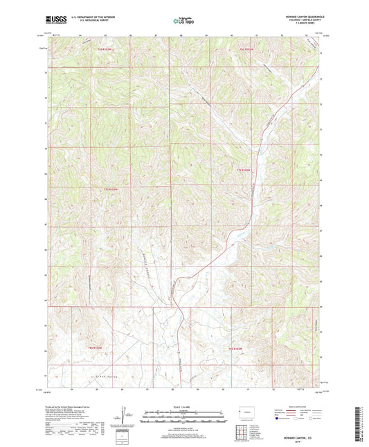 Howard Canyon Colorado US Topo Map Image