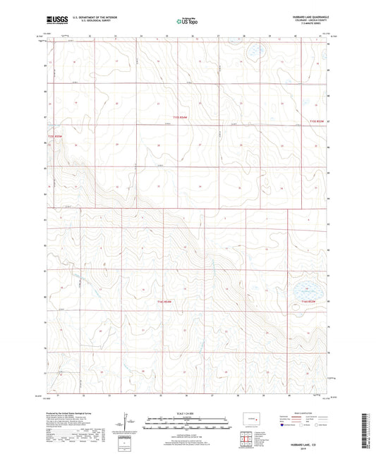 Hubbard Lake Colorado US Topo Map Image