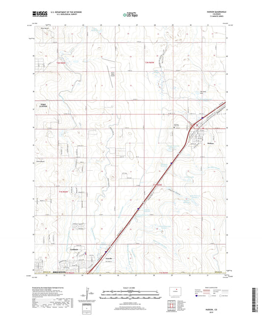 Hudson Colorado US Topo Map Image