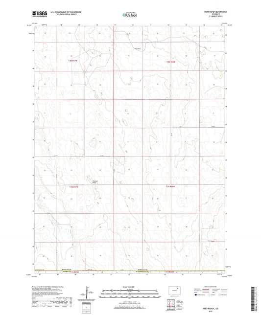 Huey Ranch Colorado US Topo Map Image
