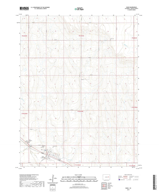 Hugo Colorado US Topo Map Image