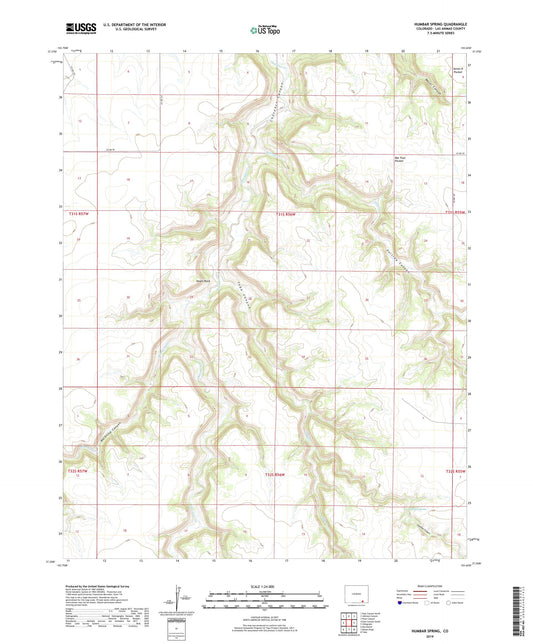 Humbar Spring Colorado US Topo Map Image