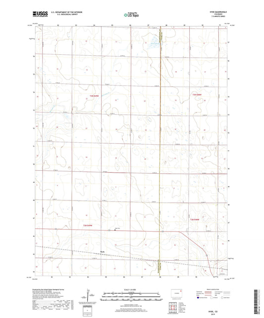 Hyde Colorado US Topo Map Image