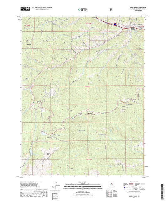 Idaho Springs Colorado US Topo Map Image