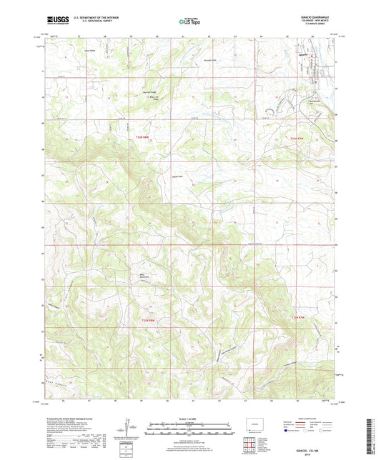 Ignacio Colorado US Topo Map Image