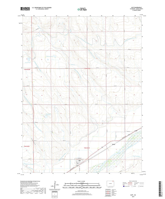 Iliff Colorado US Topo Map Image