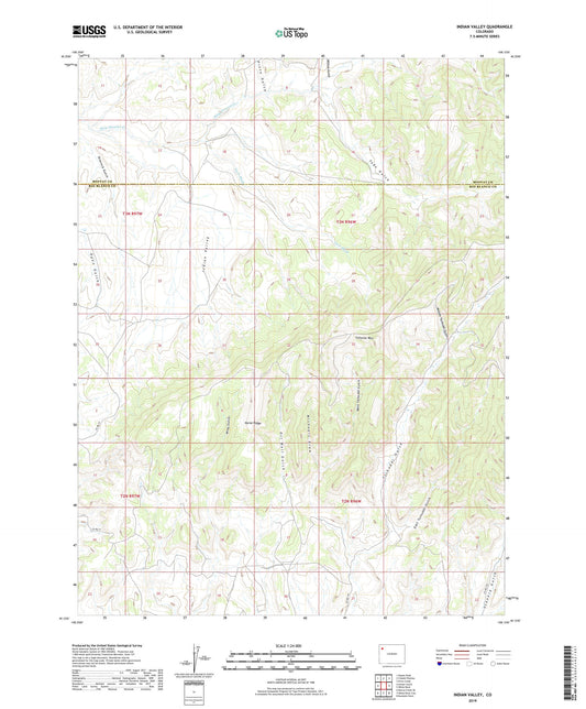Indian Valley Colorado US Topo Map Image