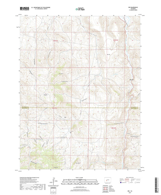 Iris Colorado US Topo Map Image