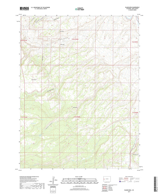 Island Mesa Colorado US Topo Map Image