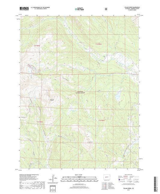 Italian Creek Colorado US Topo Map Image