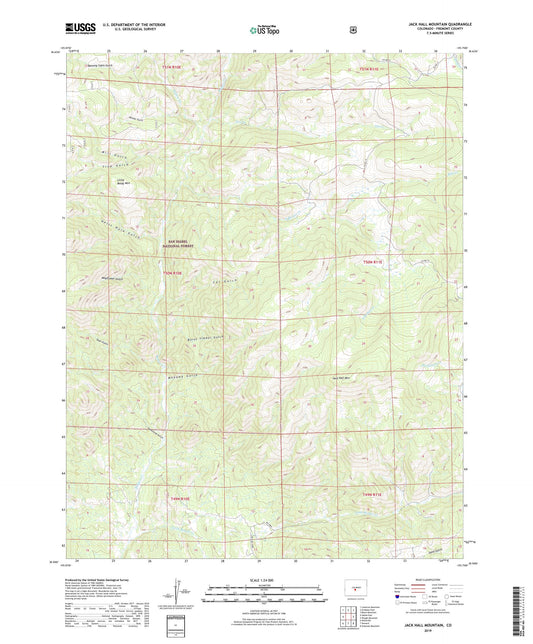 Jack Hall Mountain Colorado US Topo Map Image
