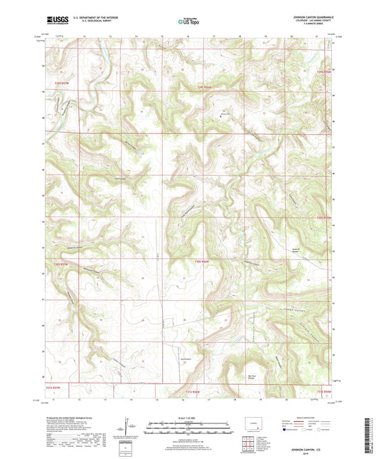 Johnson Canyon Colorado US Topo Map Image