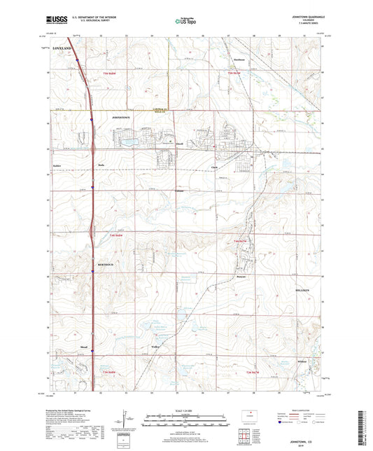 Johnstown Colorado US Topo Map Image