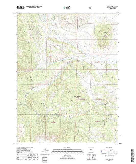 Jones Hill Colorado US Topo Map Image