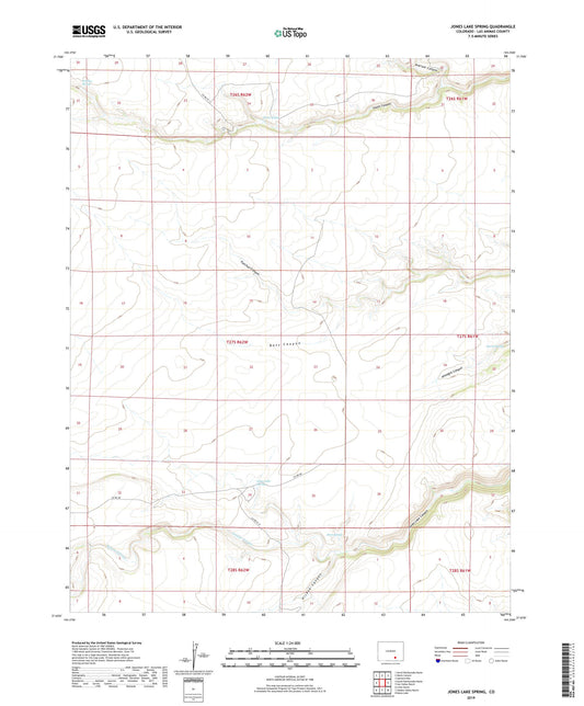 Jones Lake Spring Colorado US Topo Map Image