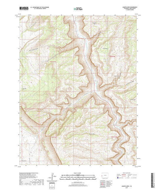 Juanita Arch Colorado US Topo Map Image