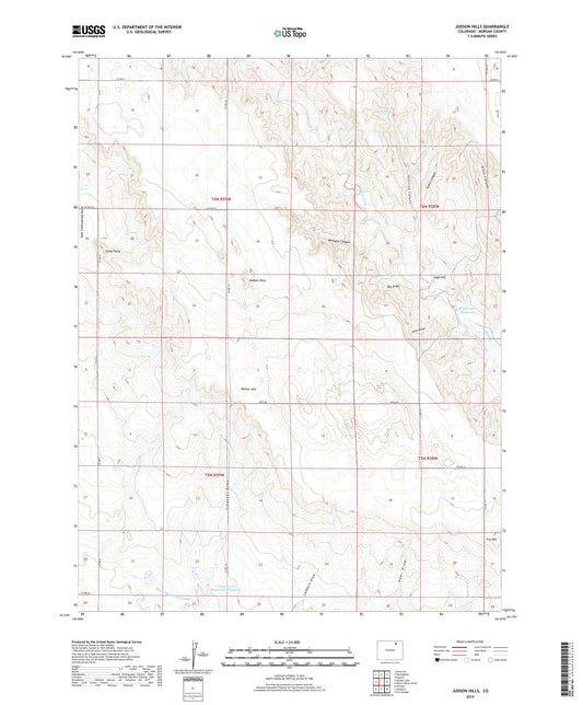 Judson Hills Colorado US Topo Map Image