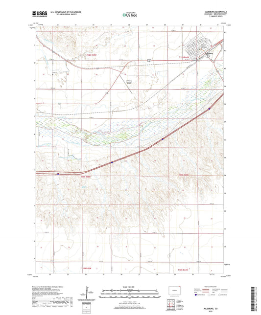 Julesburg Colorado US Topo Map Image