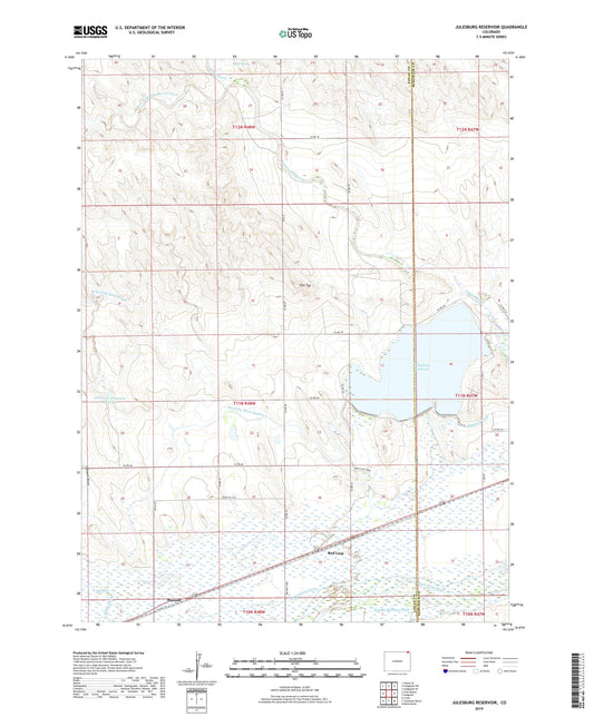 Julesburg Reservoir Colorado US Topo Map Image