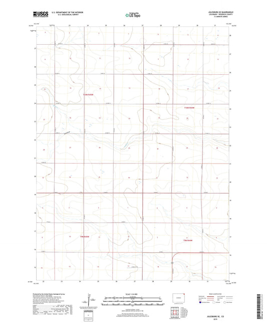 Julesburg SE Colorado US Topo Map Image