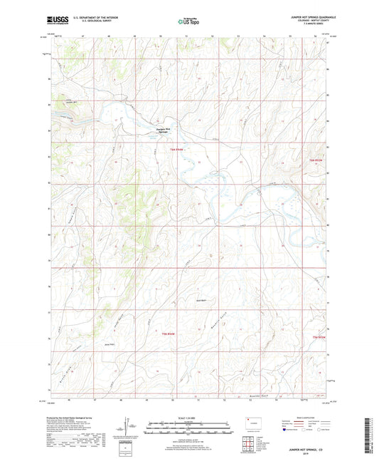 Juniper Hot Springs Colorado US Topo Map Image