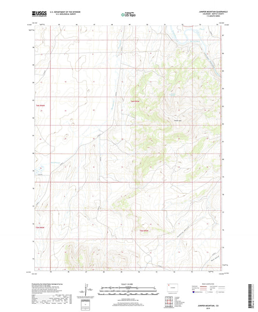 Juniper Mountain Colorado US Topo Map Image