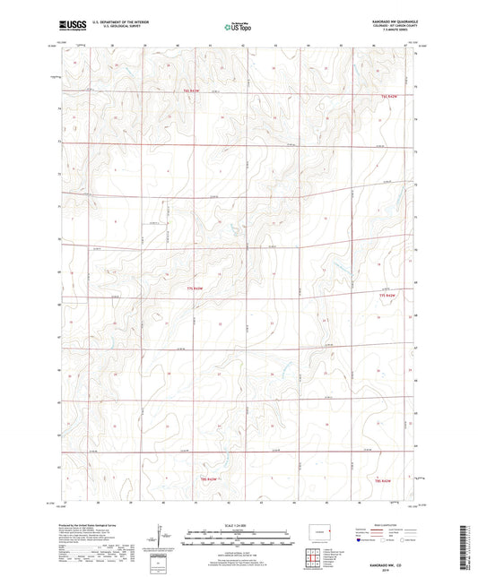 Kanorado NW Colorado US Topo Map Image