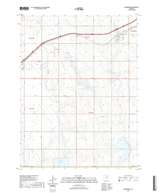 Keenesburg Colorado US Topo Map Image