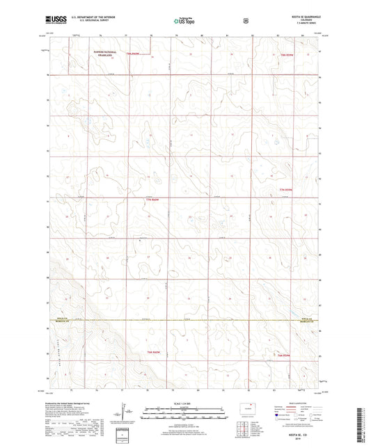 Keota SE Colorado US Topo Map Image