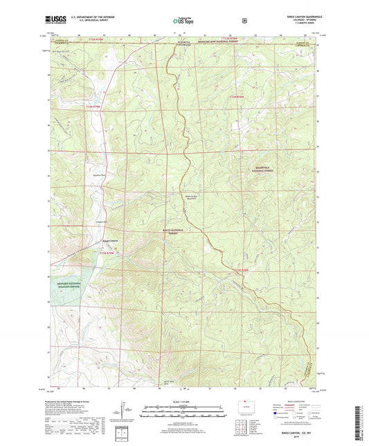 Kings Canyon Colorado US Topo Map Image