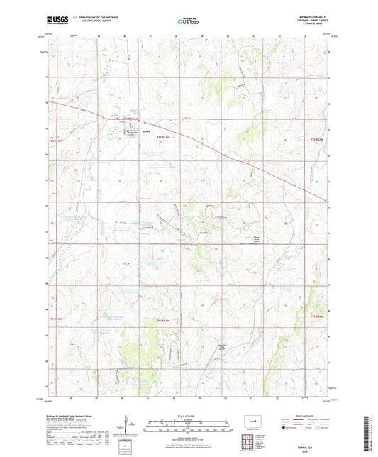 Kiowa Colorado US Topo Map Image