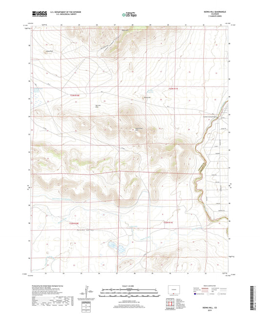 Kiowa Hill Colorado US Topo Map Image