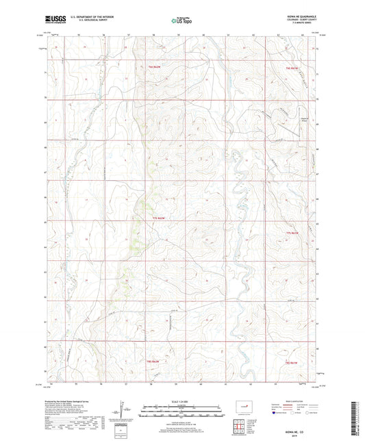 Kiowa NE Colorado US Topo Map Image