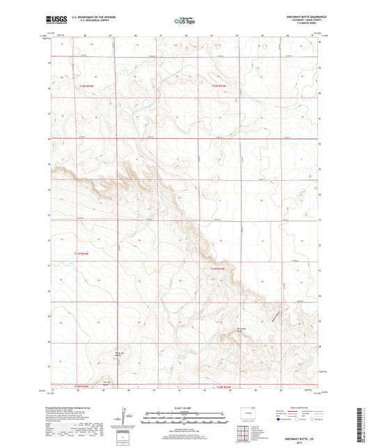 Kirchnavy Butte Colorado US Topo Map Image