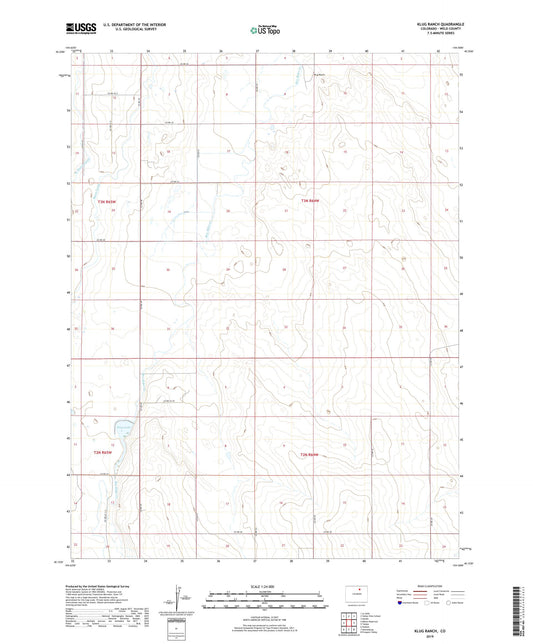 Klug Ranch Colorado US Topo Map Image