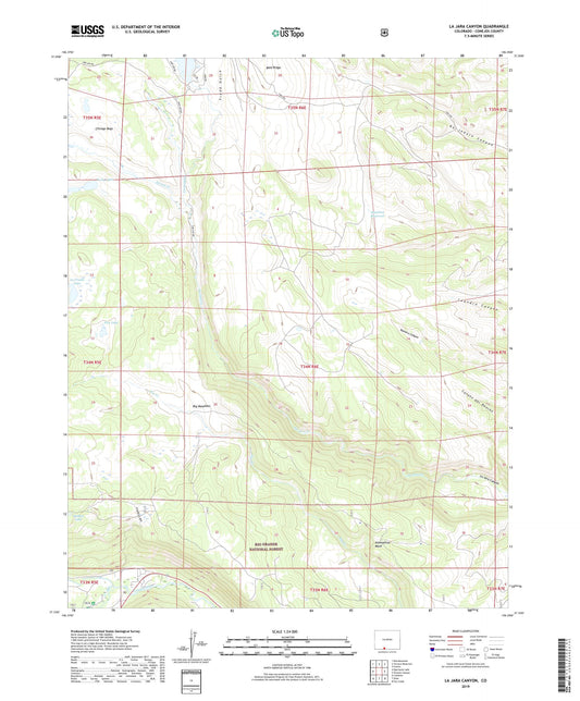 La Jara Canyon Colorado US Topo Map Image