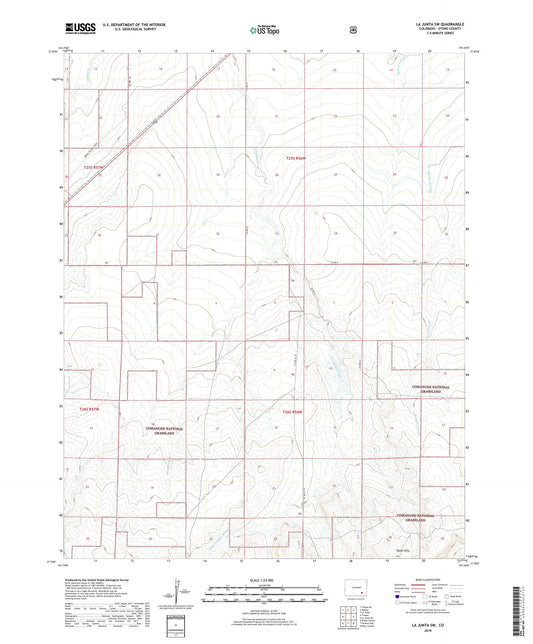 La Junta SW Colorado US Topo Map Image