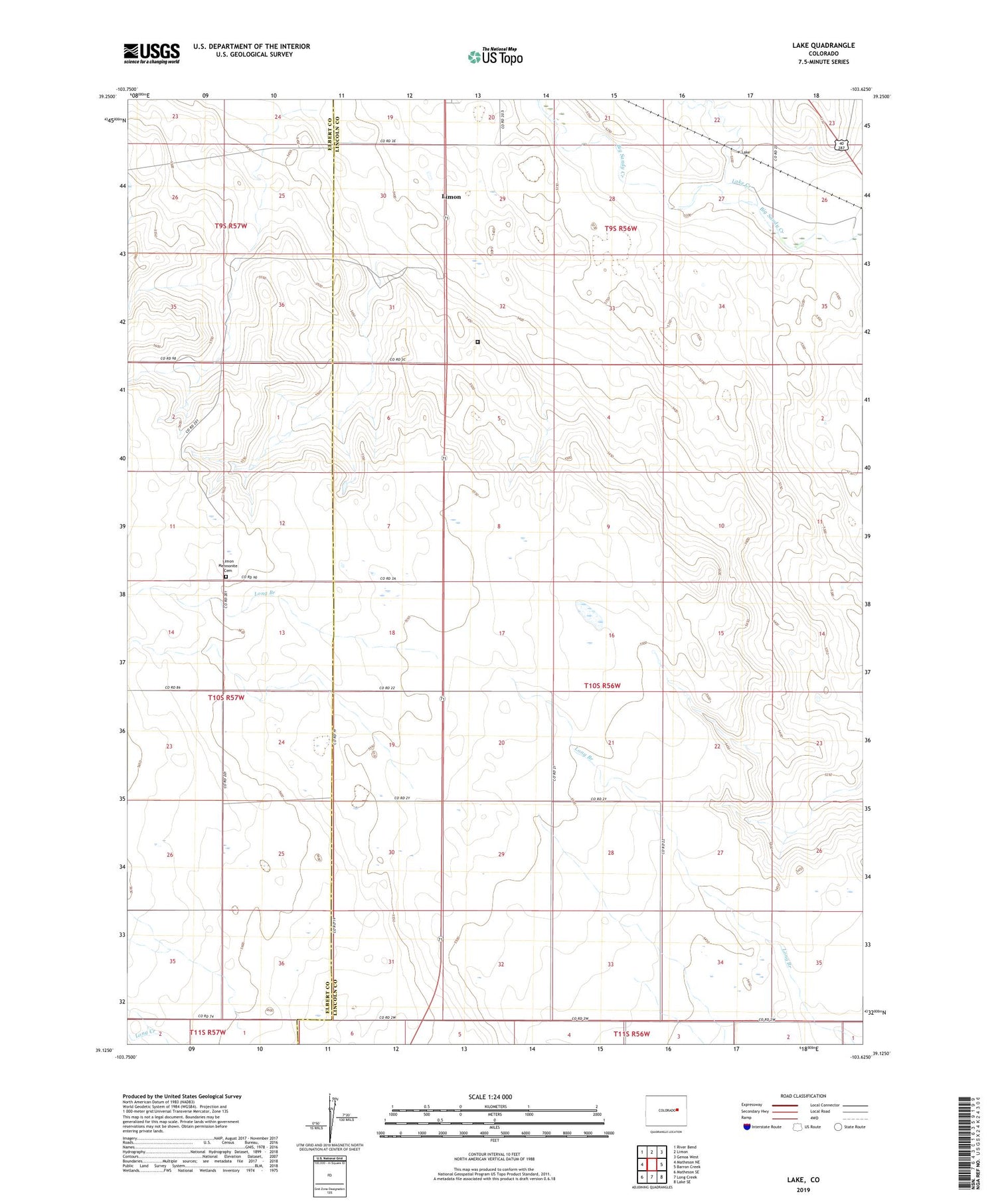 Lake Colorado US Topo Map Image