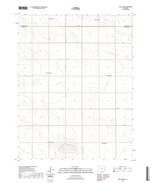 Lake Albert Colorado US Topo Map Image