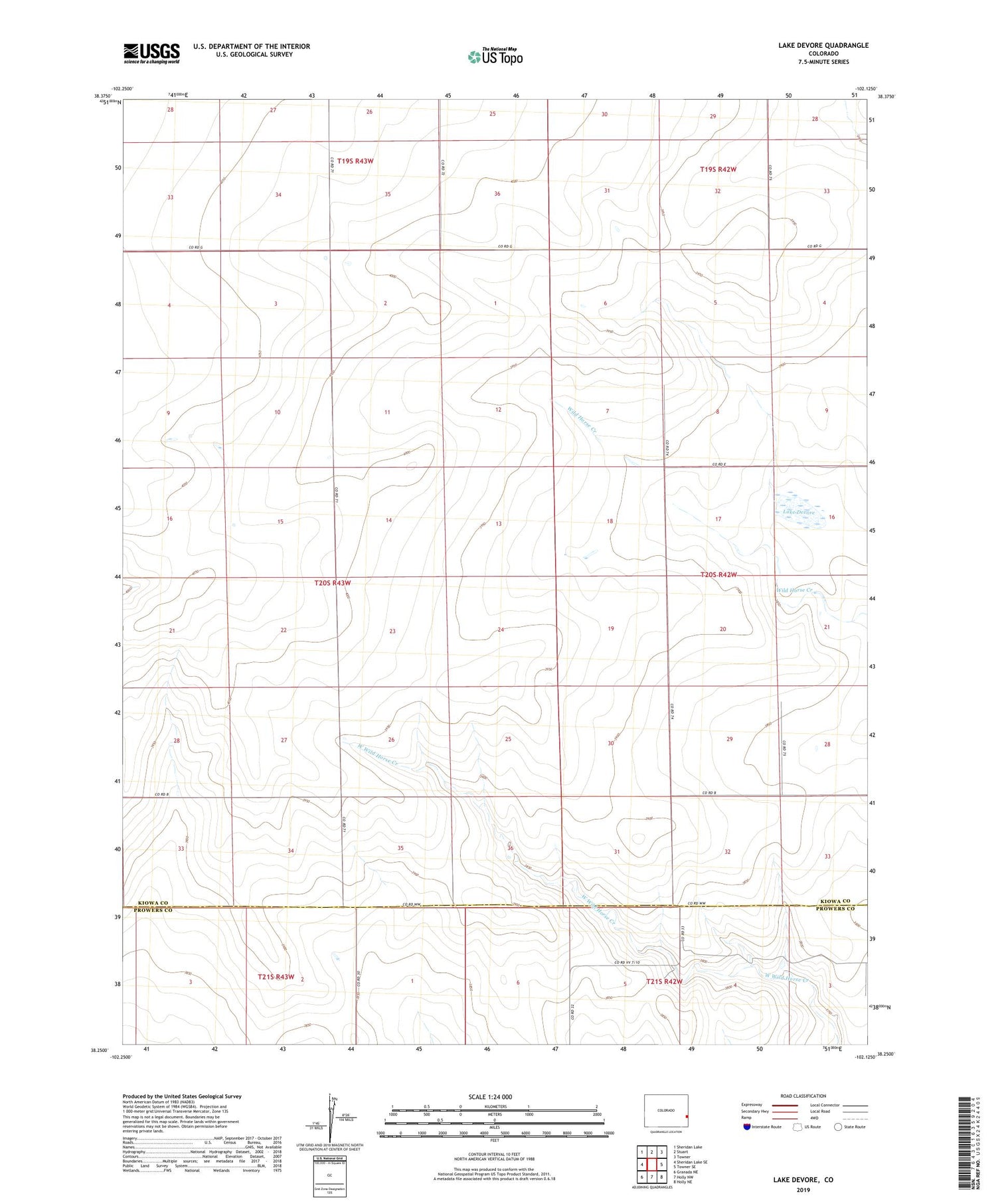 Lake Devore Colorado US Topo Map Image