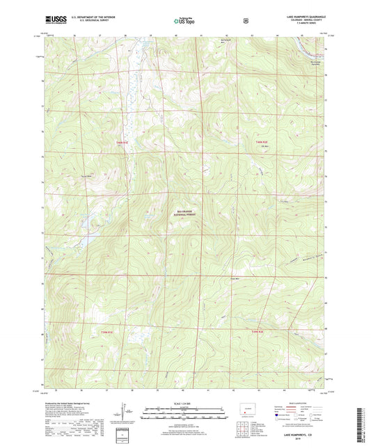 Lake Humphreys Colorado US Topo Map Image