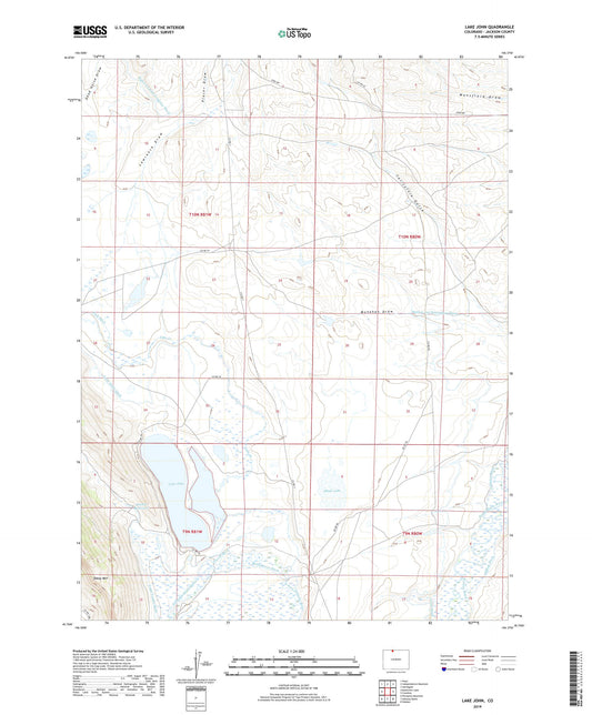 Lake John Colorado US Topo Map Image