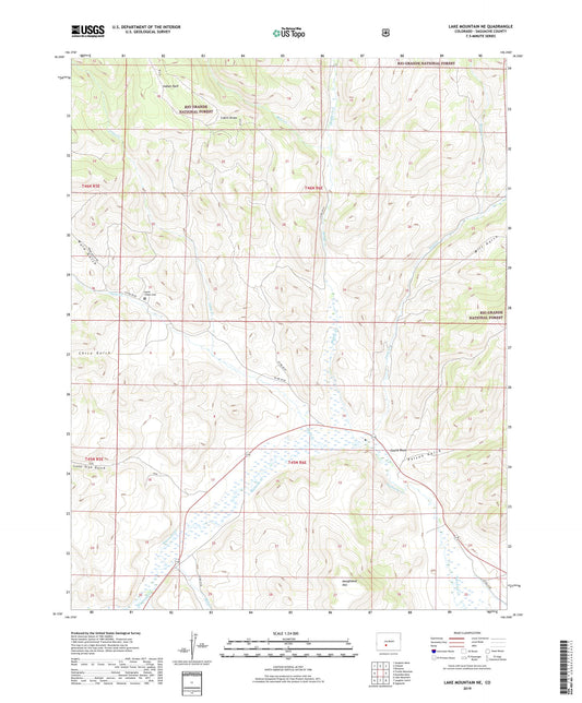 Lake Mountain NE Colorado US Topo Map Image