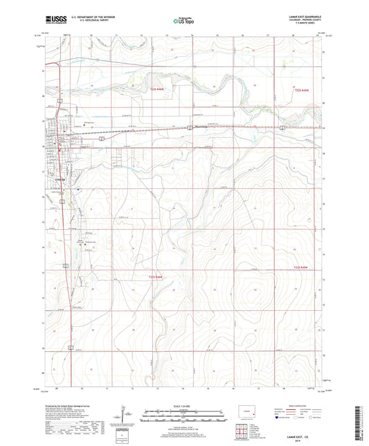 Lamar East Colorado US Topo Map Image