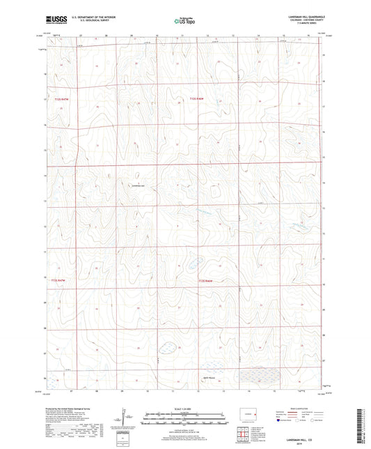 Landsman Hill Colorado US Topo Map Image
