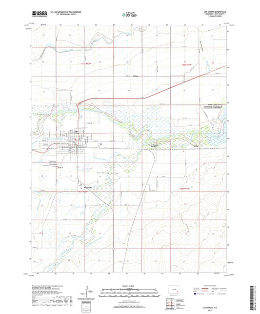 Las Animas Colorado US Topo Map Image