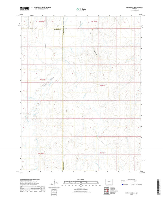 Last Chance NW Colorado US Topo Map Image
