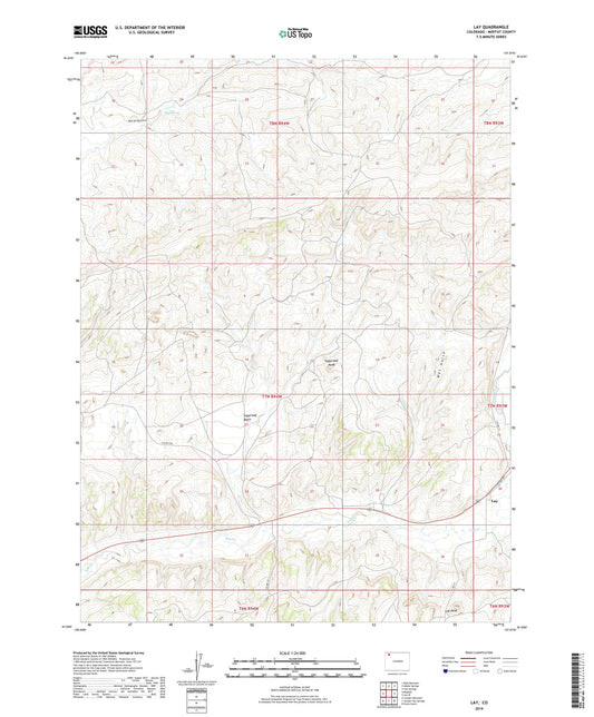 Lay Colorado US Topo Map Image